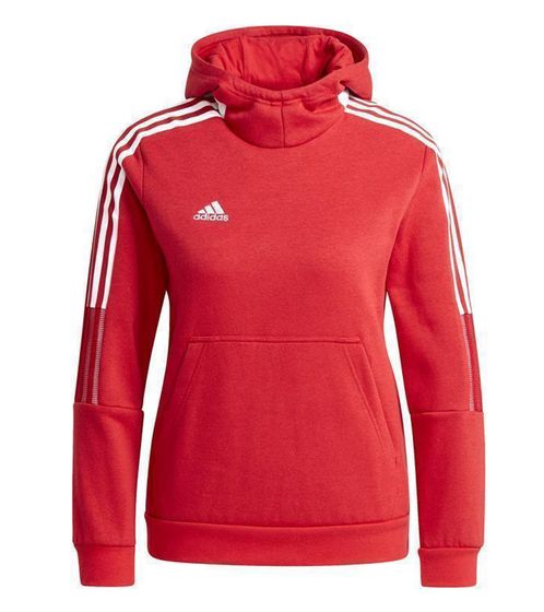 adidas Tiro21 sweatshirt sustainable cotton hoodie for girls and boys GM7338 red