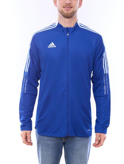 adidas TIRO 21 Herren Trainings-Jacke nachhaltige Fußball-Jacke Sport-Jacke Fitness-Kleidung GM7320 Blau