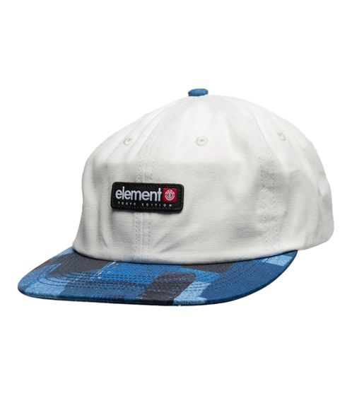 Cappellino snapback da uomo Element Tokyo Pool, elegante berretto in cotone con toppa con logo S5CTA1 ELP0 4019 bianco