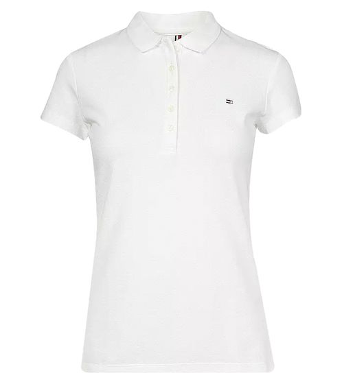 Tommy Hilfiger Heritage polo de mujer camisa de algodón camisa manga corta blanco