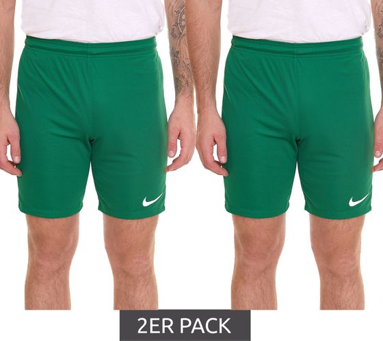 2er Sparpack NIKE League Herren Trainings-Shorts mit Dri-FIT-Technologie Sport-Hose 725881-302 Grün/Weiß