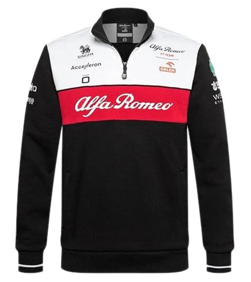 ALFA ROMEO jersey troyer de mujer jersey de algodón camisa de manga larga W200214224 B10 negro/rojo/blanco