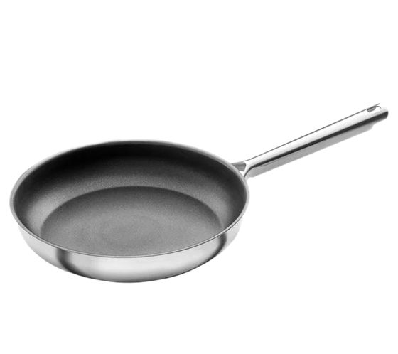 Zwilling TrueFlow frying pan 18/10 stainless steel pan for all types of stoves, diameter 28cm, dishwasher safe 66929-280-0 silver