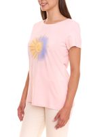 T-shirt da donna AjC con varie stampe, maglia estiva a maniche corte, cotone menta, rosa o bianco