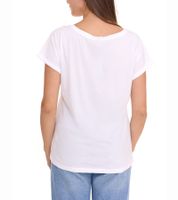 T-shirt da donna AjC con varie stampe, maglia estiva a maniche corte, cotone menta, rosa o bianco