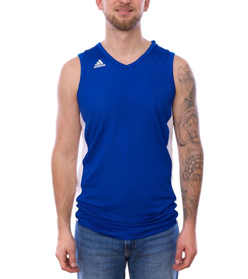 adidas N3XT L3V3L Prime Game Jersey recyceltes Herren Basketball-Trikot Tank-Top FR9424 Blau/Weiß