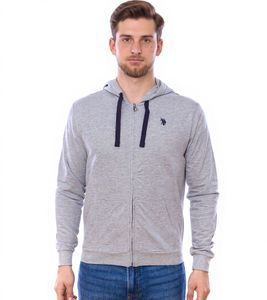 U.S. POLO ASSN. Men's Sweat Jacket with Hood Cotton Jacket 162 62510 52191 282 Gray U.S. POLO ASSN. Men's Sweat Jacket with Hood Cotton Jacket 162 62510 52191 282 Gray