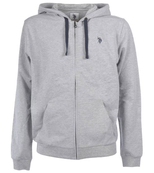 U.S. POLO ASSN. Sudadera de hombre con capucha chaqueta de algodón 162 61180 52191 188 gris claro