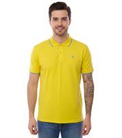 U.S. POLO ASSN. Men's polo shirt, basic shirt, cotton shirt, short-sleeved shirt, 197 63899 52520 115 yellow/light blue
