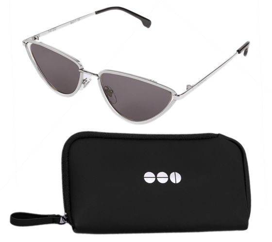 KOMONO Gigi lunettes de soleil pour femme au look vintage lunettes d'été KOM-S5550 argent/noir