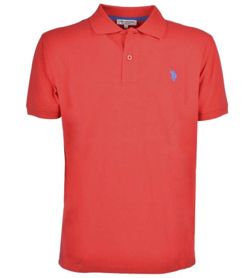 U.S. POLO ASSN. Polo homme chemise basique chemise en coton chemise à manches courtes 197 61092 52520 155 rouge/bleu