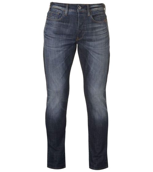 Pantaloni denim da uomo G-Star RAW 3301 in cotone stile 5 tasche jeans 51062.6083.89 blu scuro