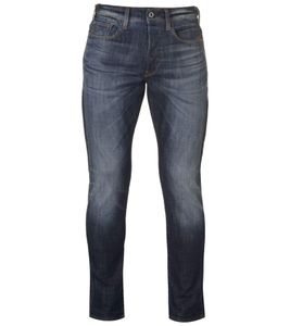 G-Star RAW 3301 pantalon en jean pour homme en coton style 5 poches 51062.6083.89 bleu foncé