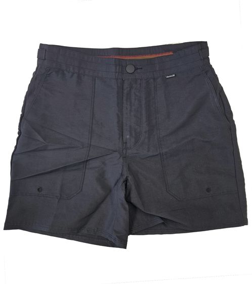 Hurley Trails Short de bain uni pour homme avec poches AJ2631 Noir