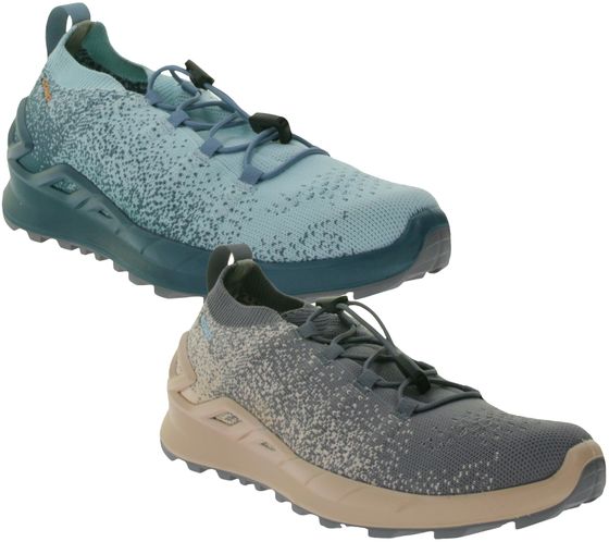 Zapatillas deportivas LOWA Fusion Low, zapatillas urbanas para mujer con ajuste tipo calcetín y entresuela LOWA DynaPU 320415 gris/rosa o azul