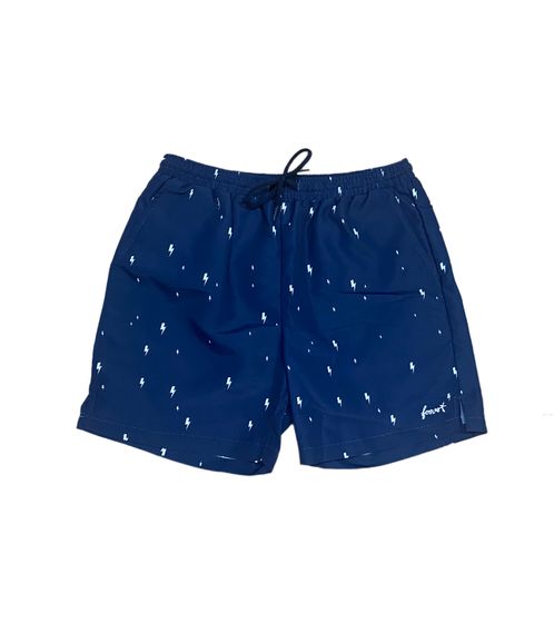 forvert Kodia short de bain pour hommes short de bain à motif éclair all-over short de bain 551904 bleu foncé