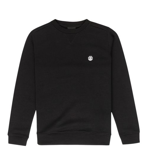 Element Cornell Pull pour Enfant avec Logo Patch sur la Poitrine Pull en Coton Chemise à Manches Longues Z2CRB6 ELF1 Noir