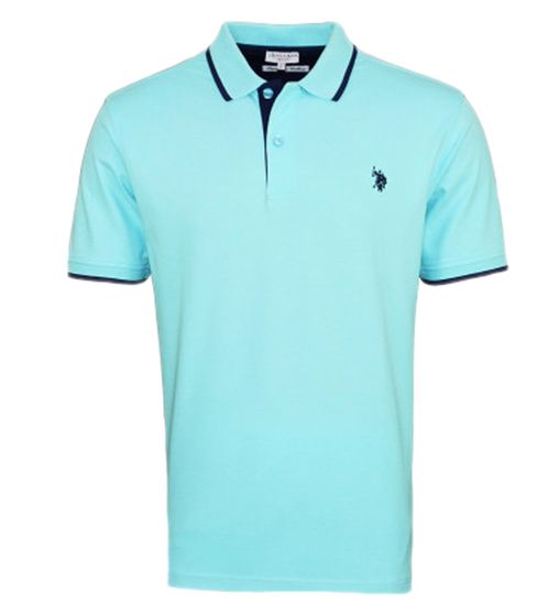 U.S. POLO ASSN. Polo homme chemise basique chemise en coton chemise à manches courtes 197 63899 52520 238 turquoise