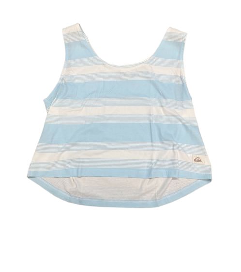 Camiseta de tirantes de mujer Quiksilver Holiday Vibes camisa moderna de algodón con tirantes anchos EQWKT03131 BFA6 Azul/Blanco