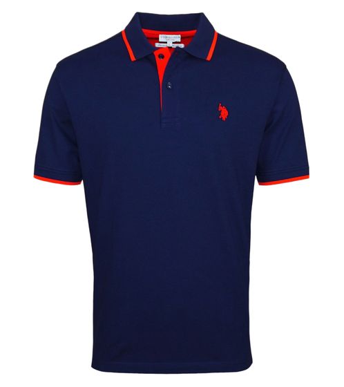 U.S. POLO ASSN. Polo homme chemise basique chemise en coton chemise à manches courtes 197 68163 52520 171 bleu foncé