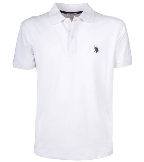 U.S. POLO ASSN. Polo da uomo camicia basic camicia in cotone camicia manica corta 197 66829 52520 100 bianco