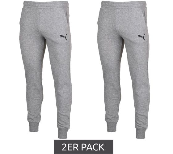 Confezione da 2 PUMA teamGOAL23 Casuals Pants Jr Pantaloni sportivi per bambini Pantaloni da jogging in cotone per ragazze Pantaloni da calcio per ragazzi 656713 33 Grigio