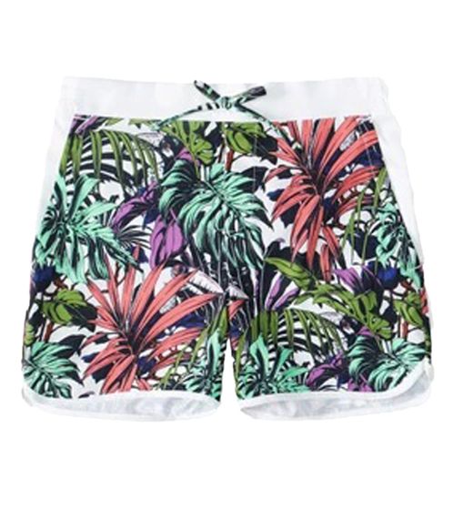 Columbia Sandy Shores Bade-Hose floral gemusterte Damen Bade-Shorts mit bequemen Bund AG0015-100 Weiß/Bunt