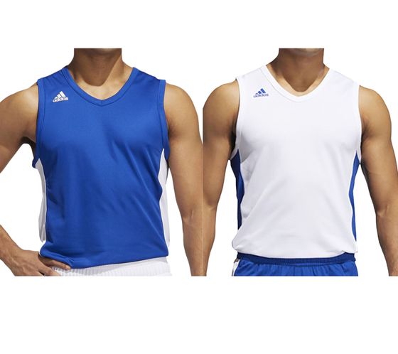 adidas N3XT L3V3L Prime Game Jersey recycled men's basketball jersey tank top white or blue