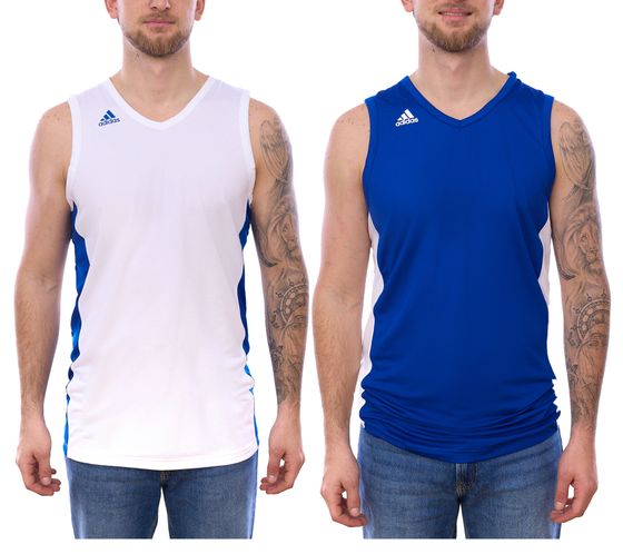 adidas N3XT L3V3L Prime Game Jersey recyceltes Herren Basketball-Trikot Tank-Top Weiß oder Blau