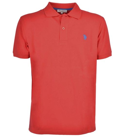 U.S. POLO ASSN. Polo de hombre, camisa básica, camisa de algodón, camisa de manga corta 197 60459 52520 151 rojo/azul oscuro