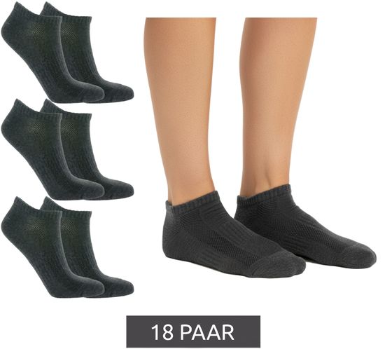 18 pares de calcetines deportivos TASTIQ, calcetines de algodón lisos en caja de regalo, calcetines deportivos, gris