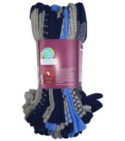 24 Paar Baumwoll-Strümpfe mit Komfortbund nachhaltige Sneaker-Socken mit verschiedenen Mustern Pink, Blau oder Schwarz