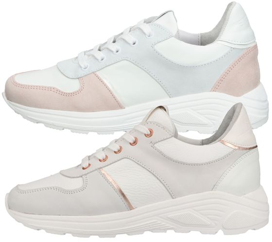 STEVEN NEW YORK scarpe da donna in vera pelle sneakers basse SNY11000242-0300 bianco/rosa o bianco/bronzo