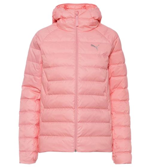 Chaqueta de invierno de mujer PUMA PackLITE confeccionada en plumón de pato con capucha, chaqueta acolchada con tecnología WarmCELL y tecnología windCELL 849407 63 rosa