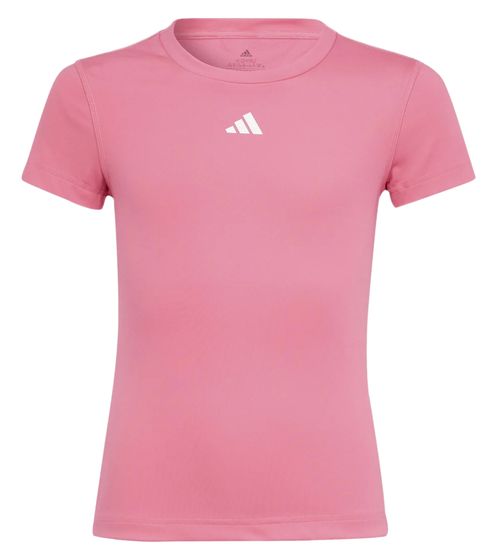 adidas G TF Kids Shirt short-sleeved sports shirt for girls with AEROREADY technology HL2449 Pink