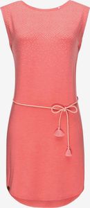 ragwear Valencia Dress Damen nachhaltiges Kleid mit Bindeband an der Hüfte PETA-Approved vegan 2011-20009 4041 Rosa