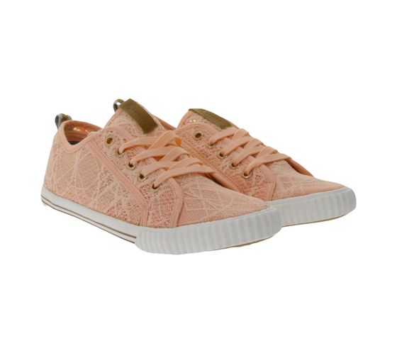 LUHTA Zapatillas de mujer Jackie de lona con plantilla extraíble con aspecto de crochet 9 75525 477 LV 445 coral