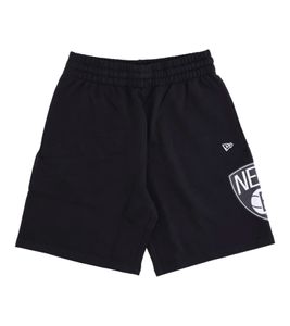 Pantalones cortos de hombre con logo del equipo lavado NEW ERA y pantalones de baloncesto con estampado de los Brooklyn Nets 13083853 Negro