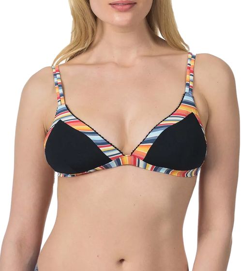 Top de bikini de mujer con doble tira RIP CURL Vintage Stripes GSI4B4 Multico 3282 Negro