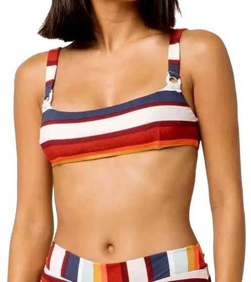 Top bikini da donna RIP CURL Summer Lovin in top bikini dall'aspetto a righe GSICK9 colorato