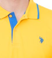 U.S. POLO ASSN. Men's polo shirt plain or with colored accents Basic shirt Cotton shirt Short-sleeved shirt Yellow, blue, red, green, turquoise, light blue, black U.S. POLO ASSN. Men's polo shirt plain or with colored accents Basic shirt Cotton shirt Short-sleeved shirt Yellow, blue, red, green, turquoise, light blue, black