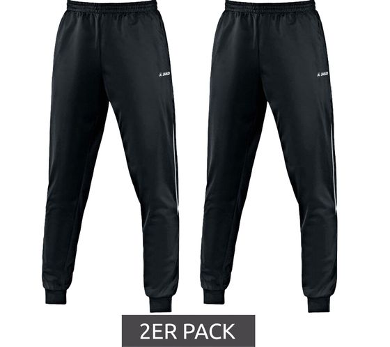 2er Sparpack JAKO Attak 2.0 Kinder-Jogging-Hose für Mädchen und Jungen mit Interlock-Gewebe Fitness-Hose 9272-08 Schwarz