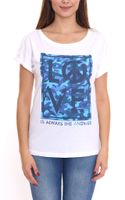 2-pack AjC women's T-shirt with various prints, short-sleeved summer shirt, cotton, mint, pink or white
