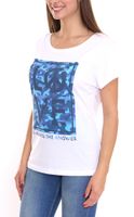 2-pack AjC women's T-shirt with various prints, short-sleeved summer shirt, cotton, mint, pink or white