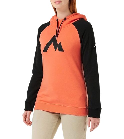 Pull femme McKINLEY Goldie II, pull à capuche tendance avec logo sur le devant 416664 246 orange/noir