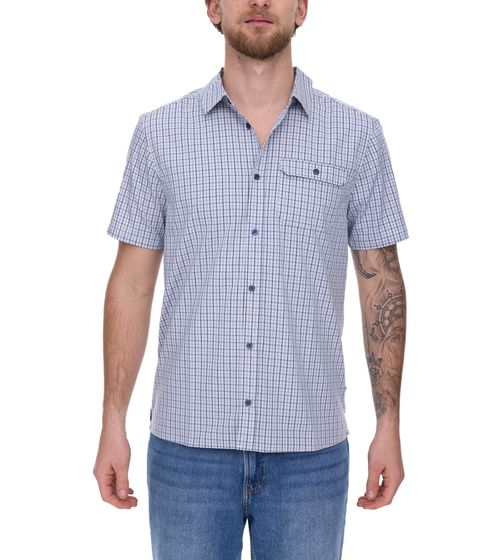 McKinley Dillingham M camisa de manga corta camisa de senderismo clásica sencilla para hombre camisa a cuadros 4100318 100 Navy/White