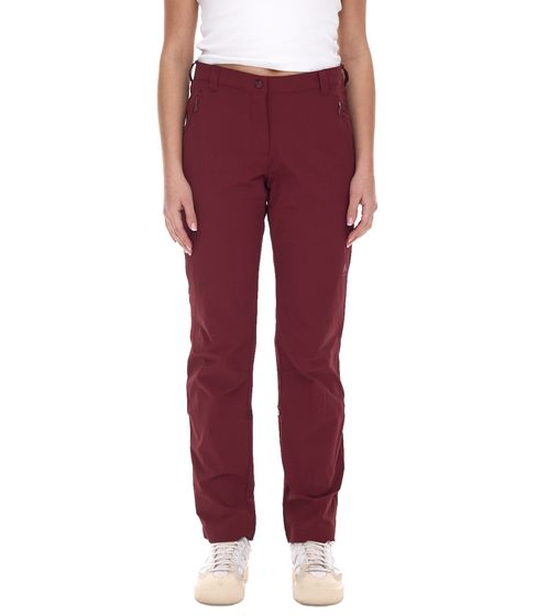 McKinley Madok W Pantalon de randonnée pour femme avec protection naturelle contre les insectes, pantalon de randonnée antibactérien, taille courte 286163 299 rouge vin