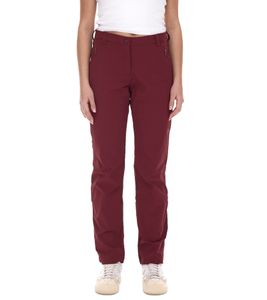 McKinley Madok W Pantalón de senderismo para mujer con protección natural contra insectos, pantalón de trekking repelente de bacterias, talla corta 286163 299 rojo vino