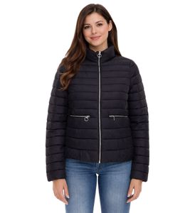 ONLY Madeline Damen stylische Stepp-Jacke Übergangs-Jacke mit Stehkragen Basic-Jacke 15242441 Schwarz