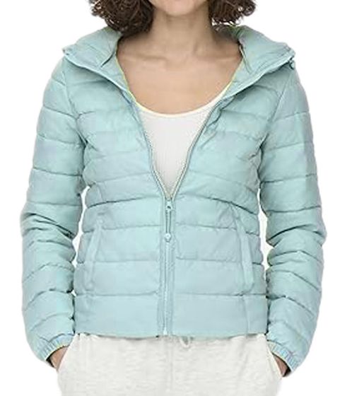 ONLY Chaqueta acolchada elegante para mujer Onlytahoe con capucha, chaqueta de entretiempo, chaqueta básica 15156569 azul claro